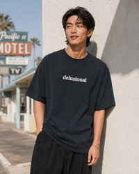 "Delusional" Boxy Tee / Navy