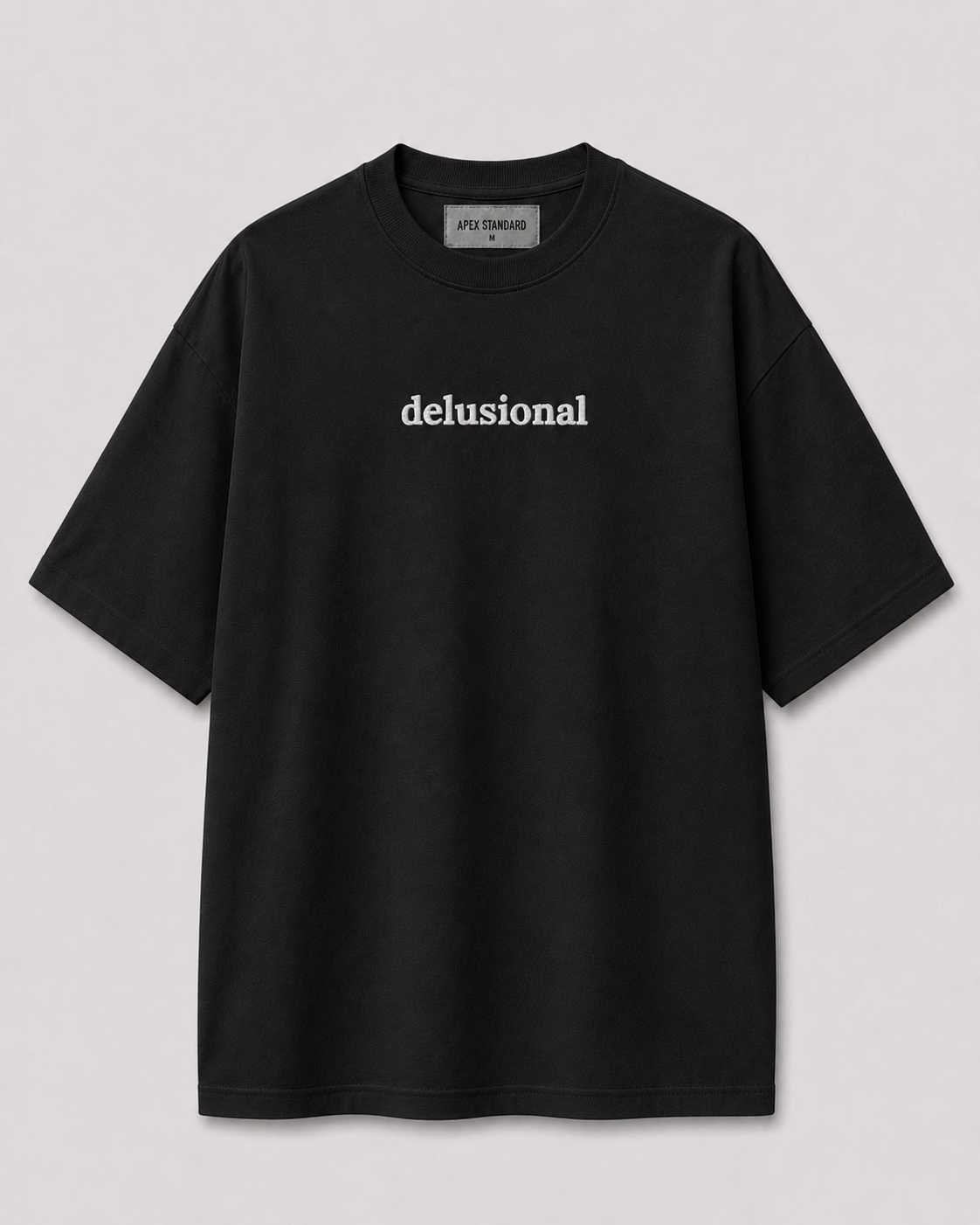 "Delusional" Boxy Tee / Black