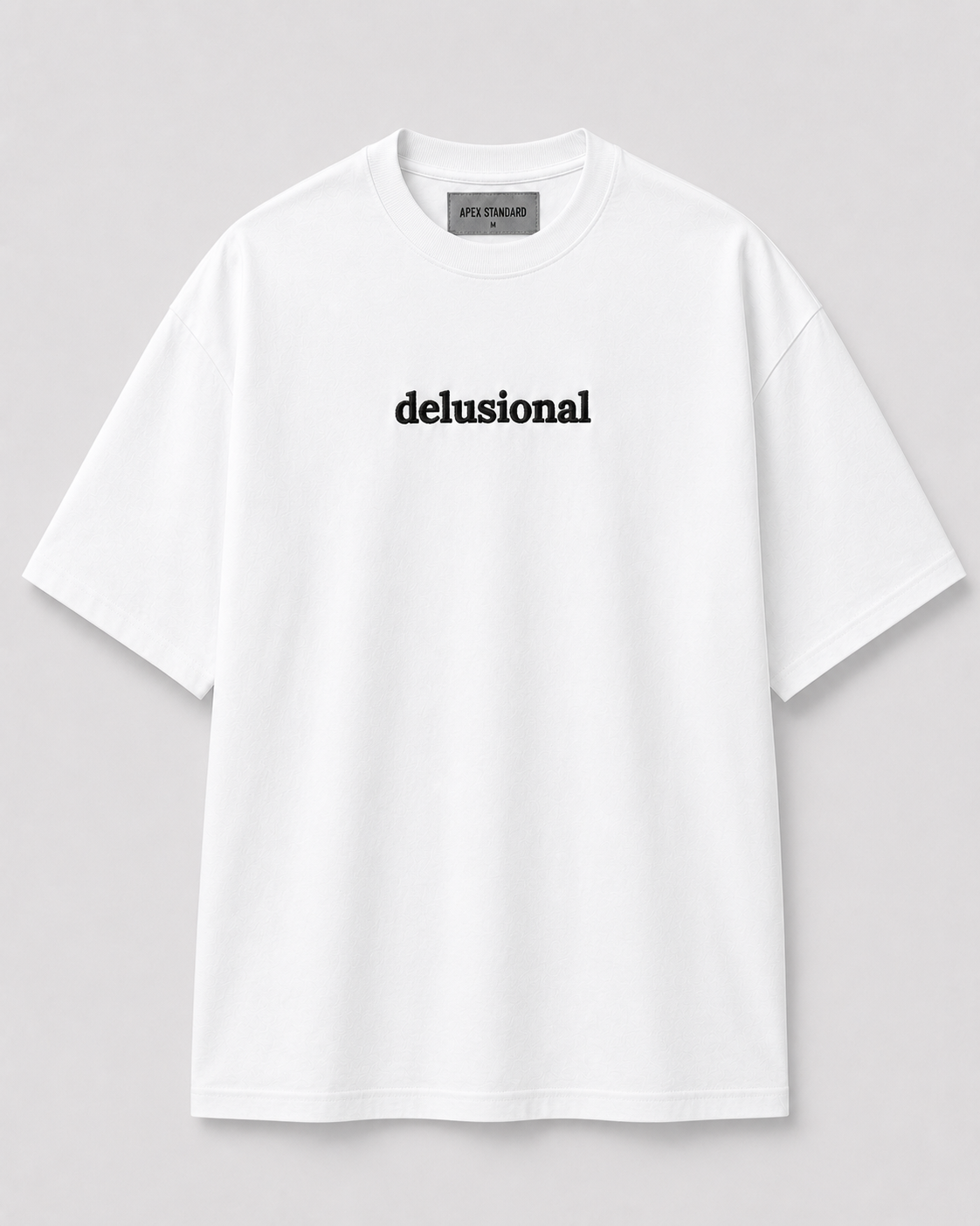 "Delusional" Boxy Tee / White