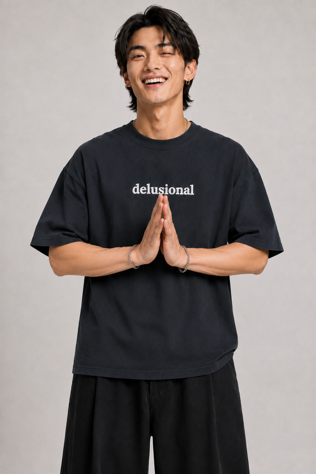 "Delusional" Boxy Tee / Navy