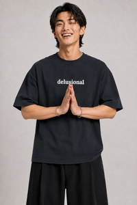 "Delusional" Boxy Tee / Navy